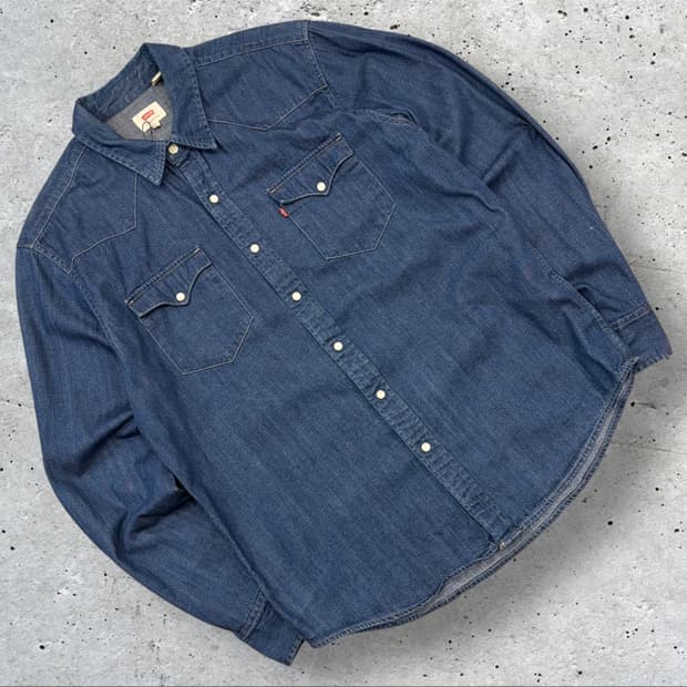 [L] 리바이스 데님 웨스턴 셔츠 남방 B551