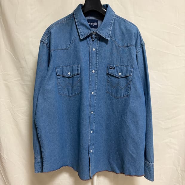 랭글러 데님 웨스턴 셔츠 / 블루, XXL