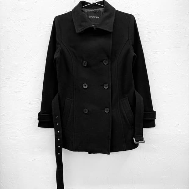 vivayou 더블 브레스트 울 자켓