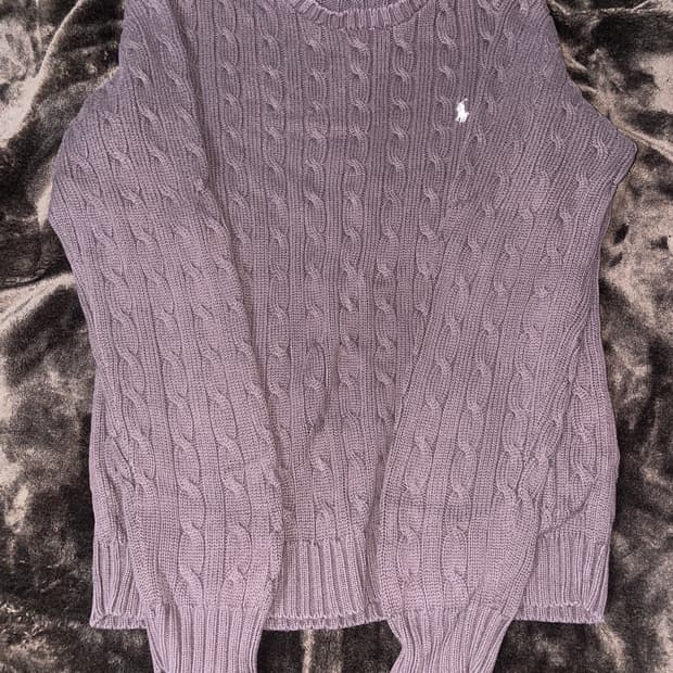 폴로 랄프로렌 브라운 케이블 니트