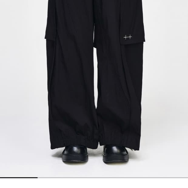 [새상품] 송지오 옴므 엘리엇 에밀 어설트 와이드 팬츠 블랙 76