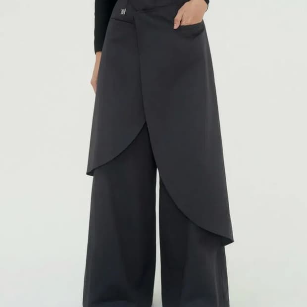 트리밍버드 레이어드 팬츠 차콜