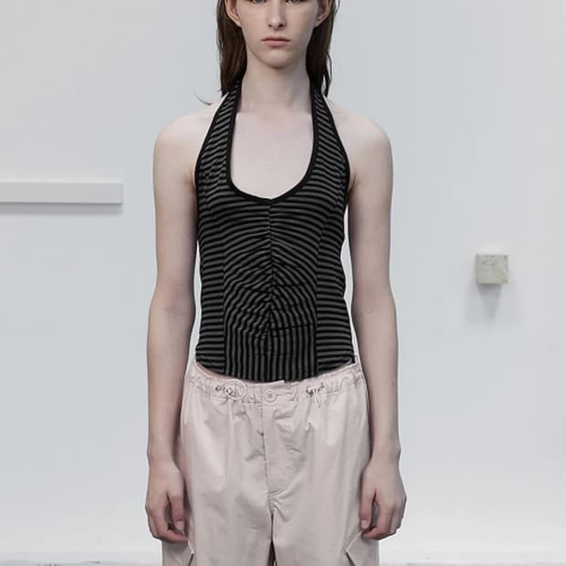 세릭 STRIPE HALTER NECK SLEEVELESS