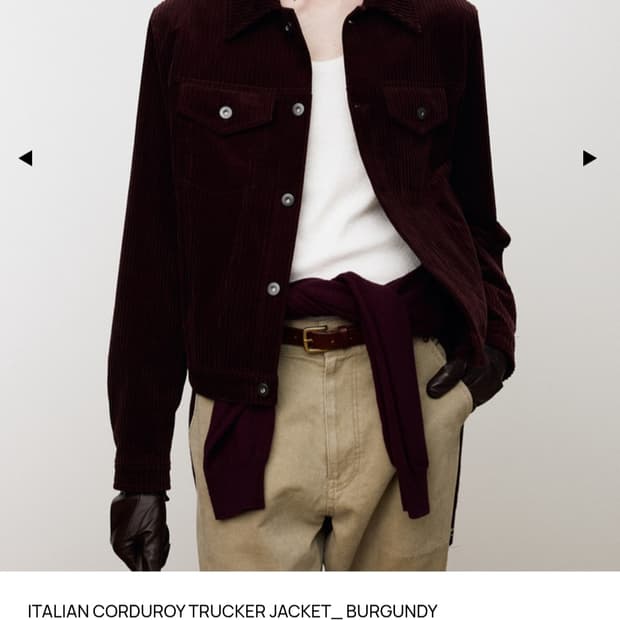 토니웩 코듀로이 자켓 버건디 (M 사이즈)