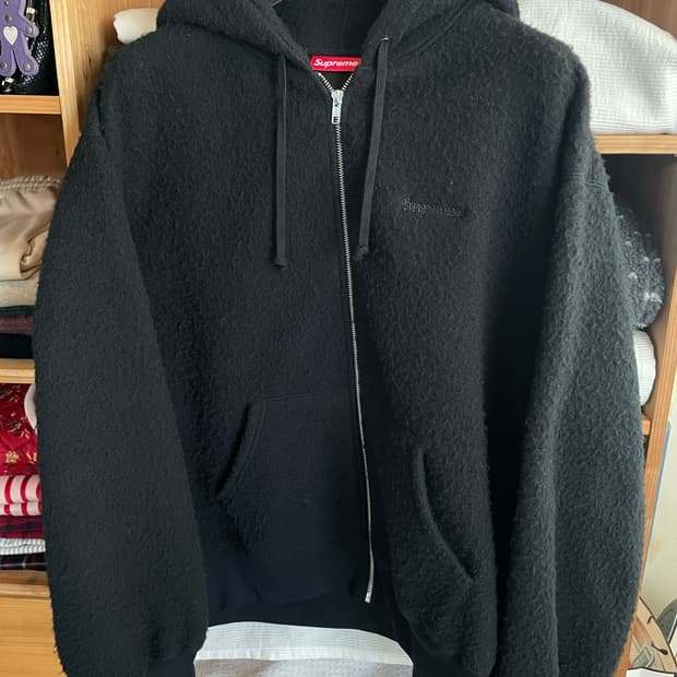 슈프림 모헤어 후드짚업 XL