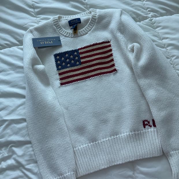 폴로걸즈 폴로랄프로렌 성조기니트 