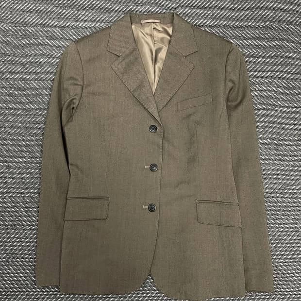 제이프레스 싱글 버튼 모직 블레이저 v0218