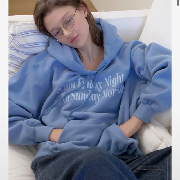 헤더먼트 위켄드 플리스후디  (베이비 블루)