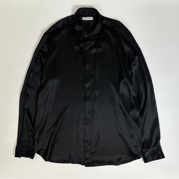 Ysl 입생로랑 실크 새틴 셔츠 