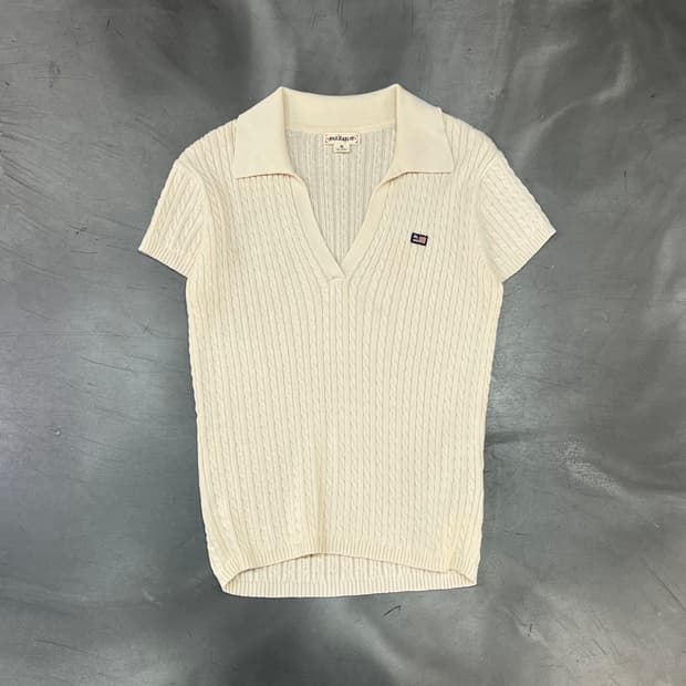  폴로진스 꽈배기 하프 카라티 y16386