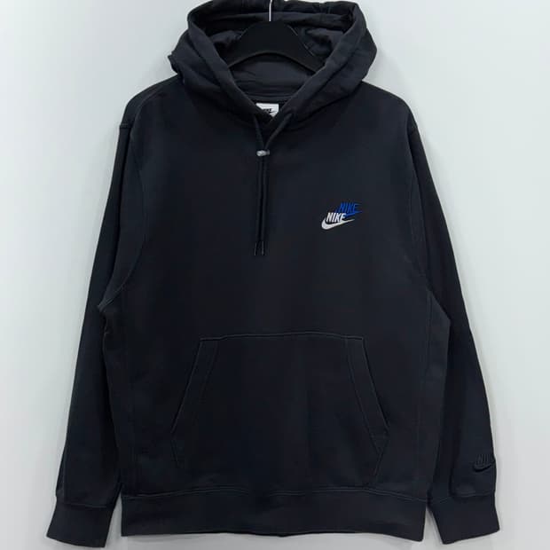 나이키 다크그레이 컬러백 프린팅 후드 L