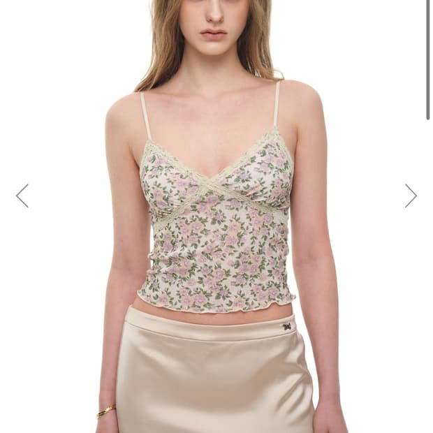 FLORAL 02 LACE CAMI TOP (IVORY)