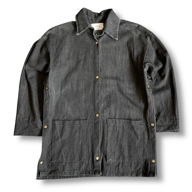 빈티지 흑청 데님 자켓