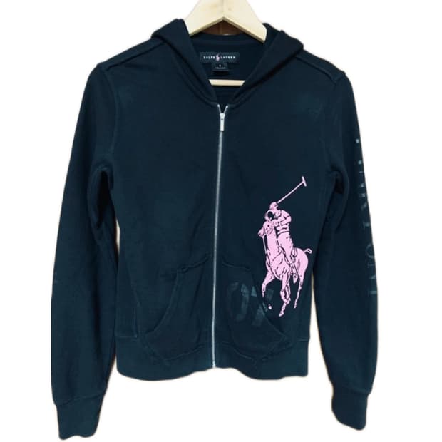 💗[희귀]폴로 랄프로렌 핑크 빅포니 블랙 후드집업💗