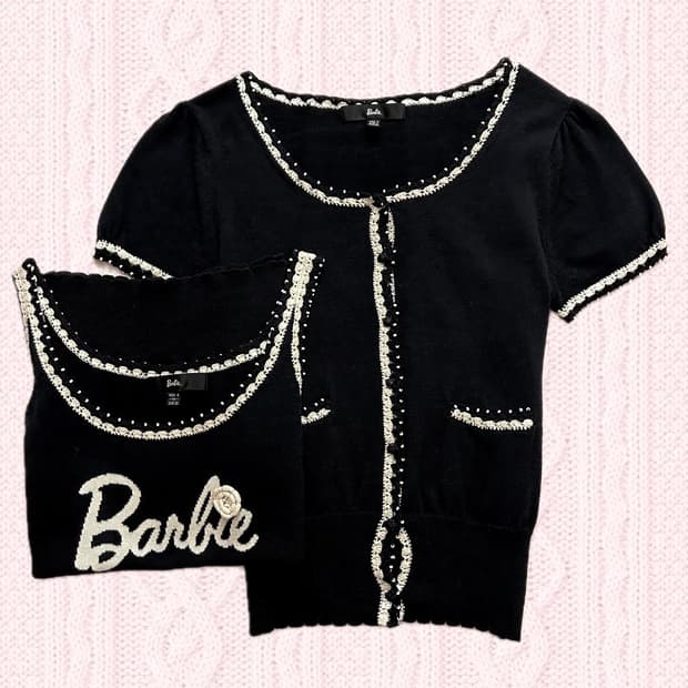 바비 나시 가디건 세트 로걀탑 공겜여주 고스로리 히메갸루