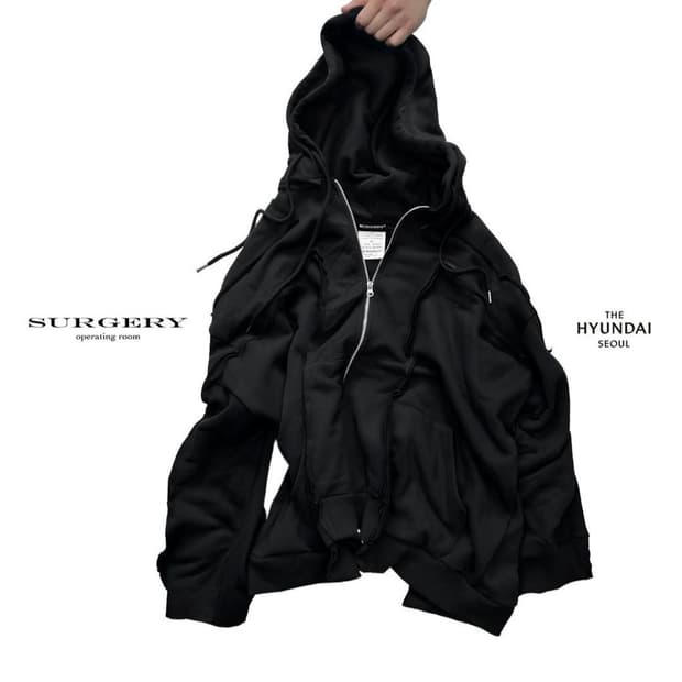 [OS] 써저리 리메이크 오버 후드 자켓 블랙