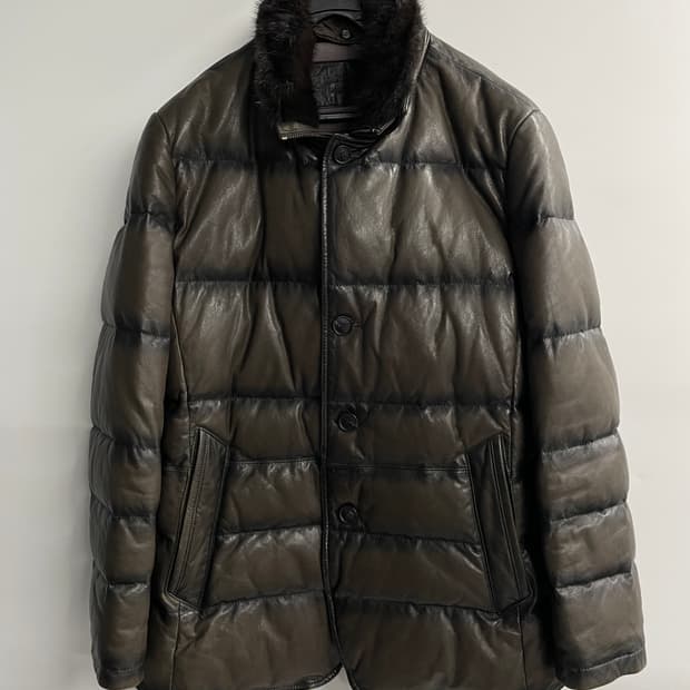 캠브리지 멤버스 리얼양가죽 구스다운 자켓