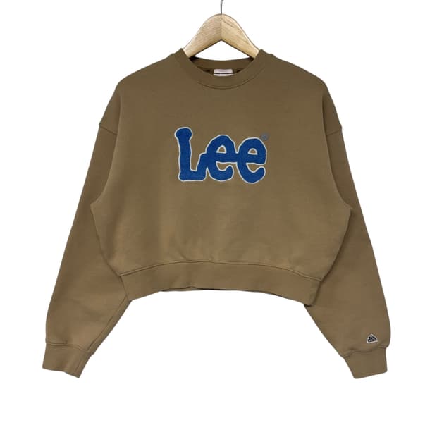 Lee 크롭핏 빅로고 맨투맨