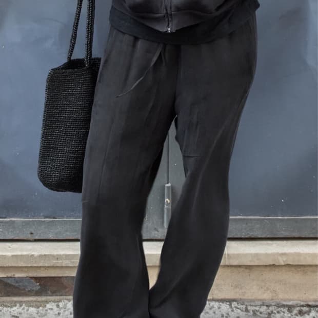 머듈 mudule ramble pants 3 black(cupro)