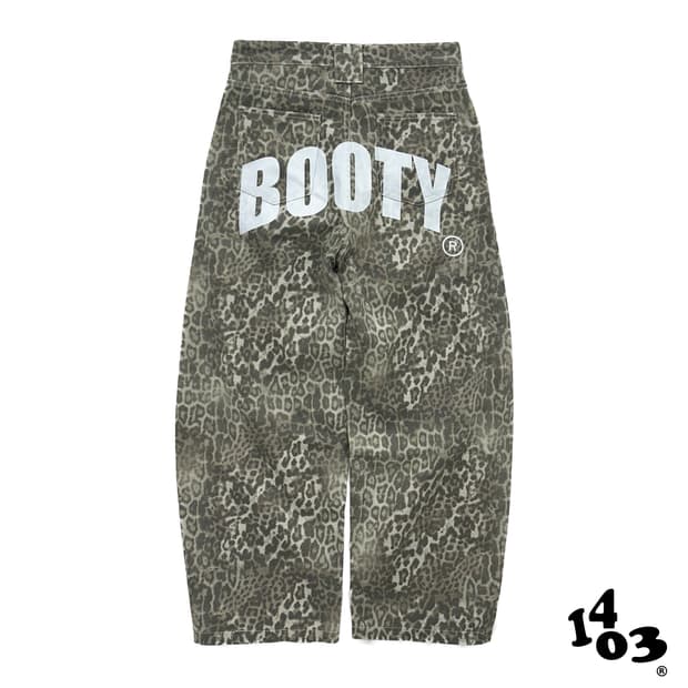 1403 BOOTY 호피 데님
