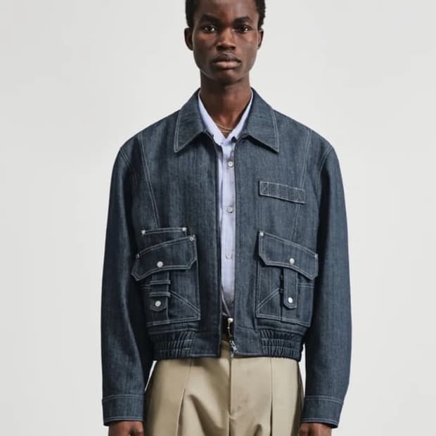 급매) 엘무드 데님 블루종 자켓 48사이즈