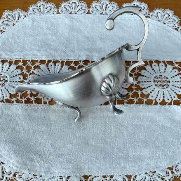 빈티지 실버 소스보트 