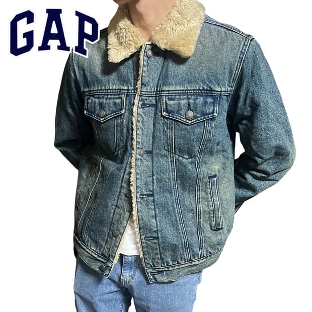 GAP 퍼 데님 자켓