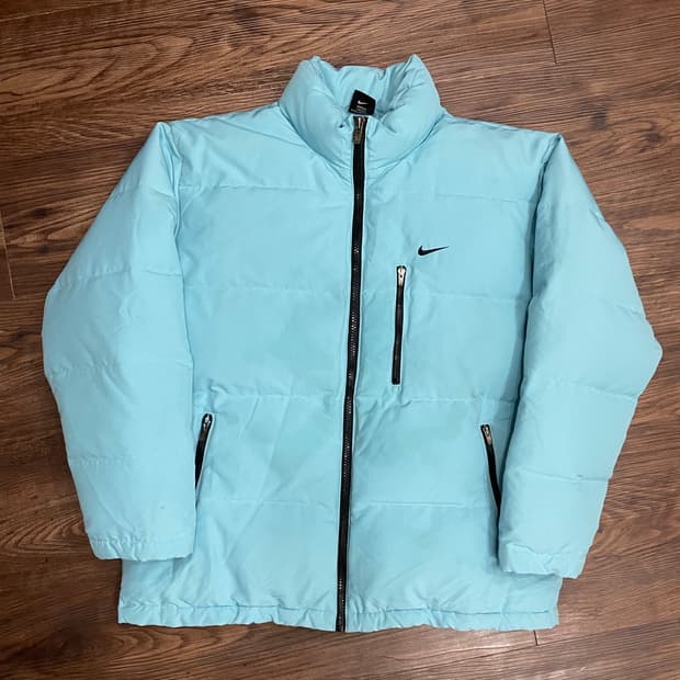 나이키 스우시 덕다운 푸퍼 패딩 점퍼 skyblue