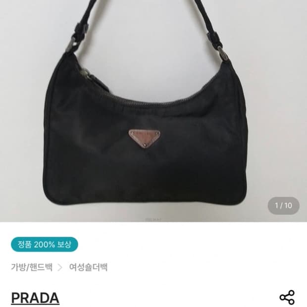 Prada 프라다 리나일론 빈티지 호보백
