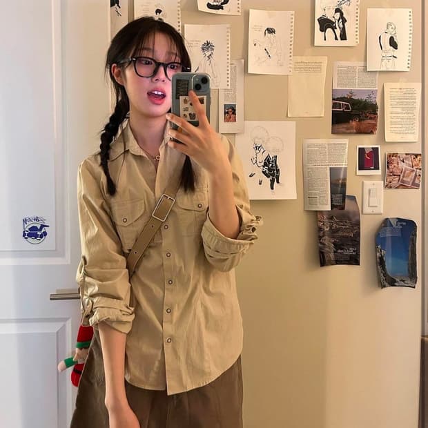 웨스턴셔츠 스커트 셋업