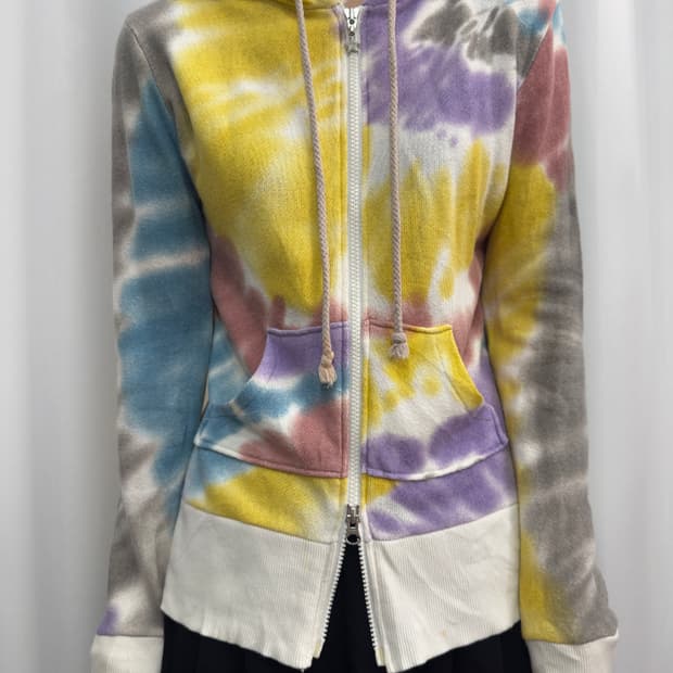 base control tiedye hood twoway zipup