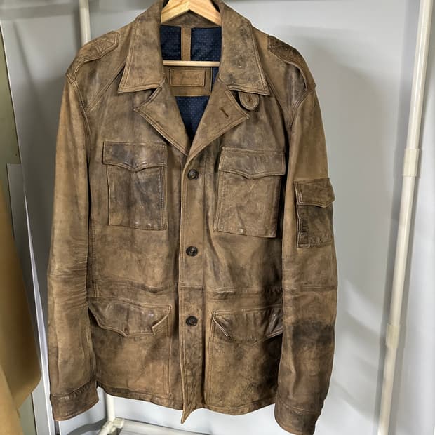 마시모두띠 양가죽 사파리 자켓