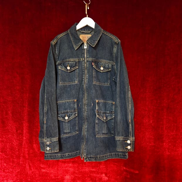 리바이스(Levis)00's 멀티포켓 집업 하프 데님 자켓 L size