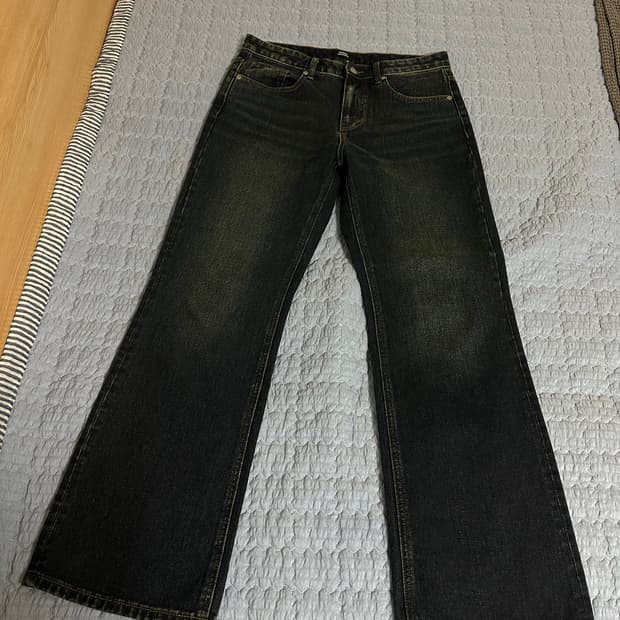 [32] 무신사 플레어 데님 팬츠 다크 블루 진청 부츠컷