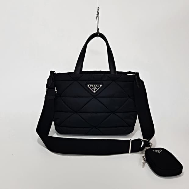 프라다 리나일론 패딩 토트 크로스백 1BG373