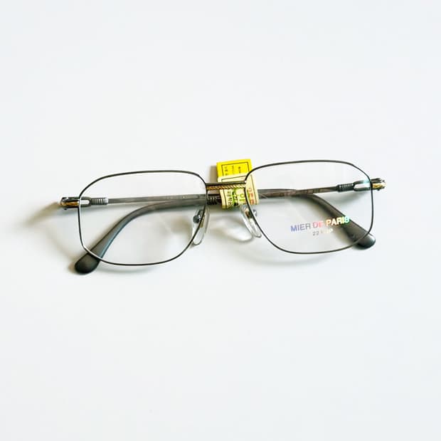 90s MIER DE PARIS 티타늄 슬림 스퀘어 빈티지 안경