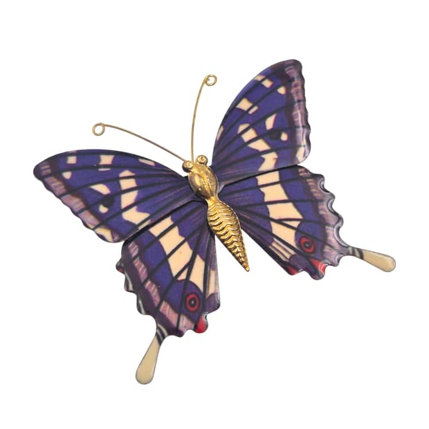 70s 일본 엔틱 황제 나비 빅 브로치