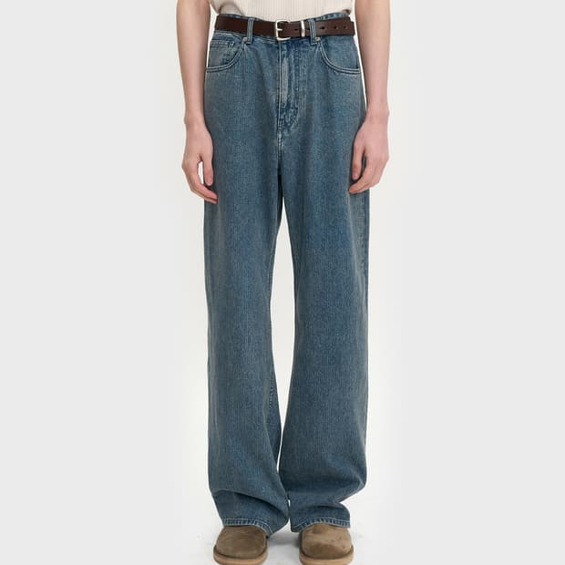 벨리에트루와이드데님 팬츠 웨일 인디고 w28판매