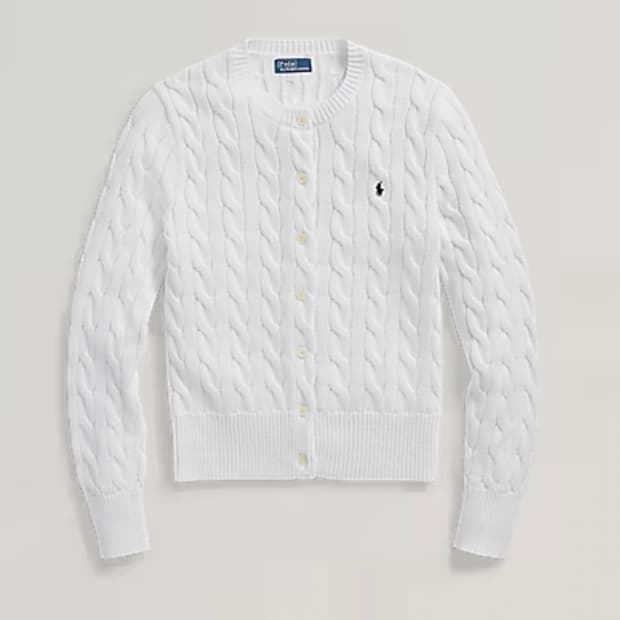 폴로 화이트 가디건