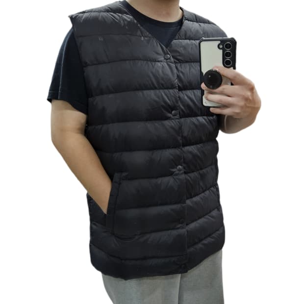 마인드브릿지 거위털 구스다운 경량 패딩조끼 110