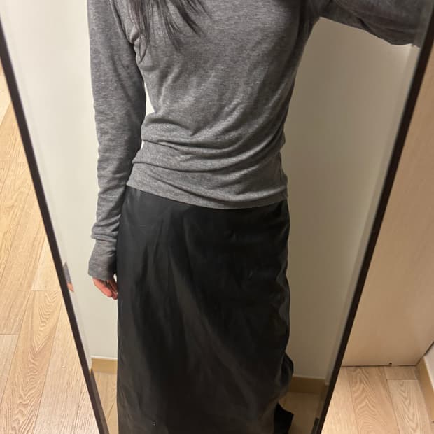 빈티지 레더 스커트