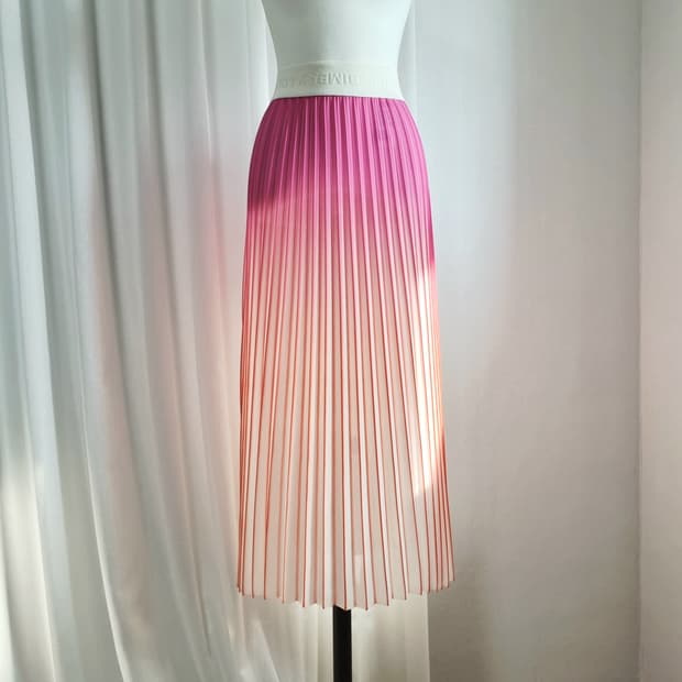 빔바이롤라 그라데이션 플리츠 밴딩 스커트 치마 (25인치쯤) 상태완벽