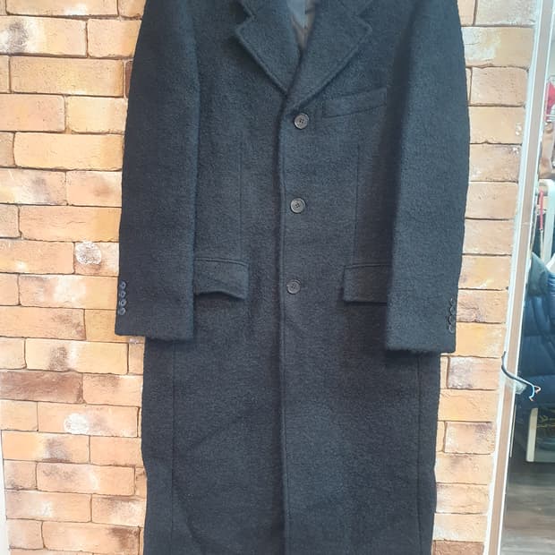 상태최상)Dunst 블랙 부클 울 코트 S