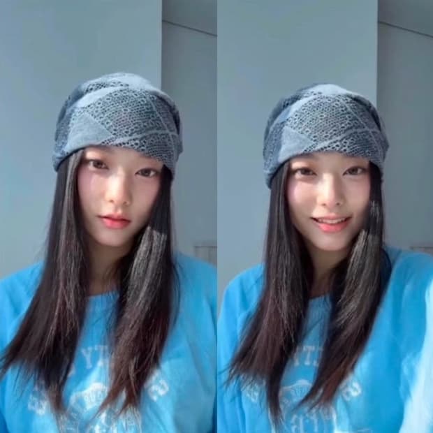 샵페어리 반다나 knitted tie-up bandana 해린착용