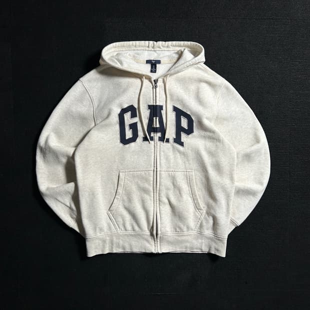 GAP 갭 아이보리 빅로고 후드집업