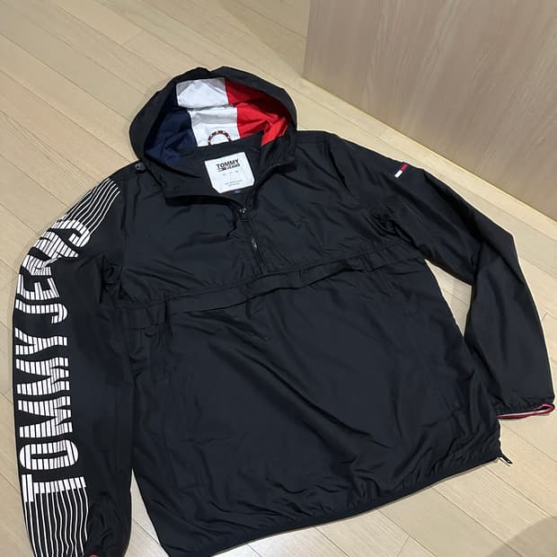타미힐피거 타미진스 아노락 하프집업 후드자켓 M