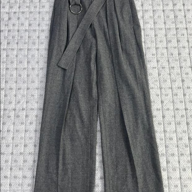 한섬 이로 IRO 회색 와이드 팬츠 벨트 24.4