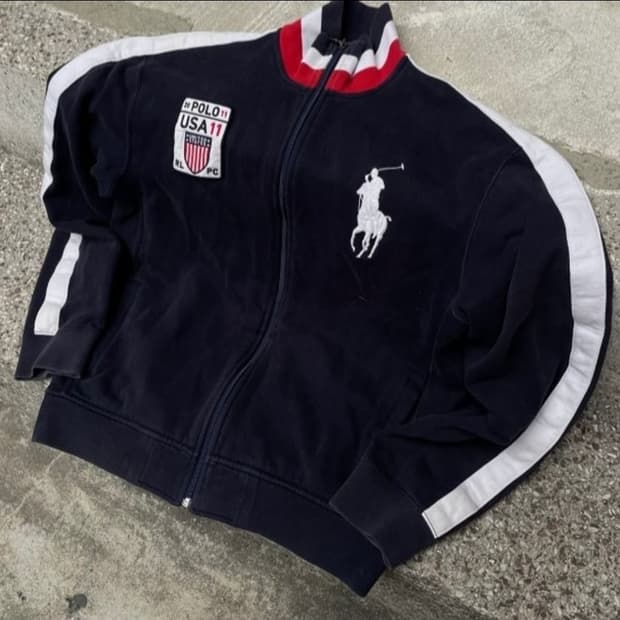 폴로 POLO 빅포니 USA 성조기 집업 100/L