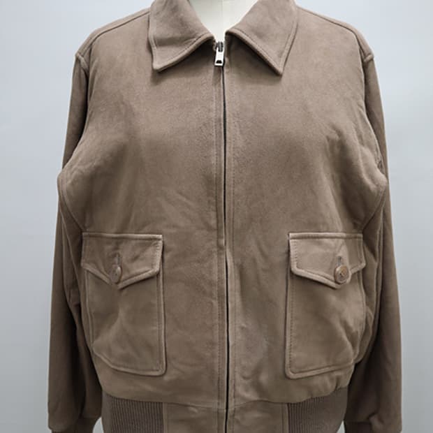 여성 BLUEFIT 블루핏 염소가죽 숏 자켓 23년식 미사용제품