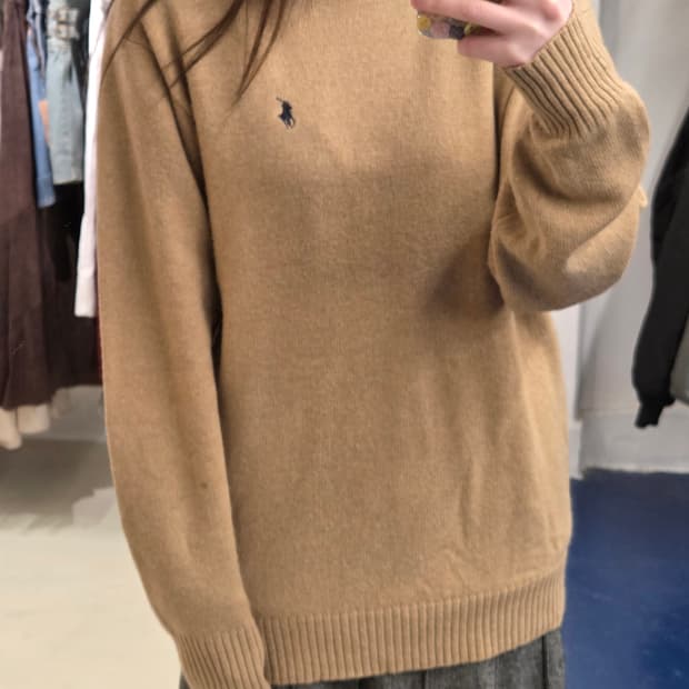 PRL 폴로 랄프로렌 베이지 울 니트